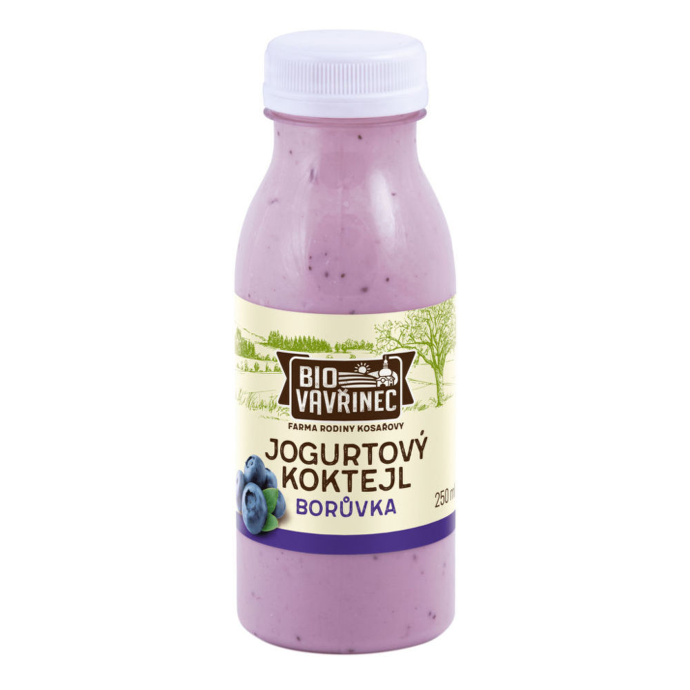 BIO jogurtový koktejl borůvka 250 ml Bio Vavřinec 